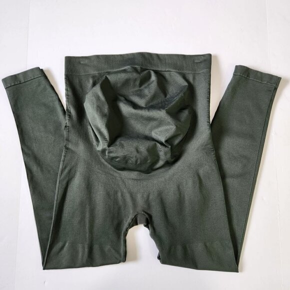 BLANQI Everyday Maternity Belly Support Seamless Leggings Size XL Green Tagless - Picture 3 of 8